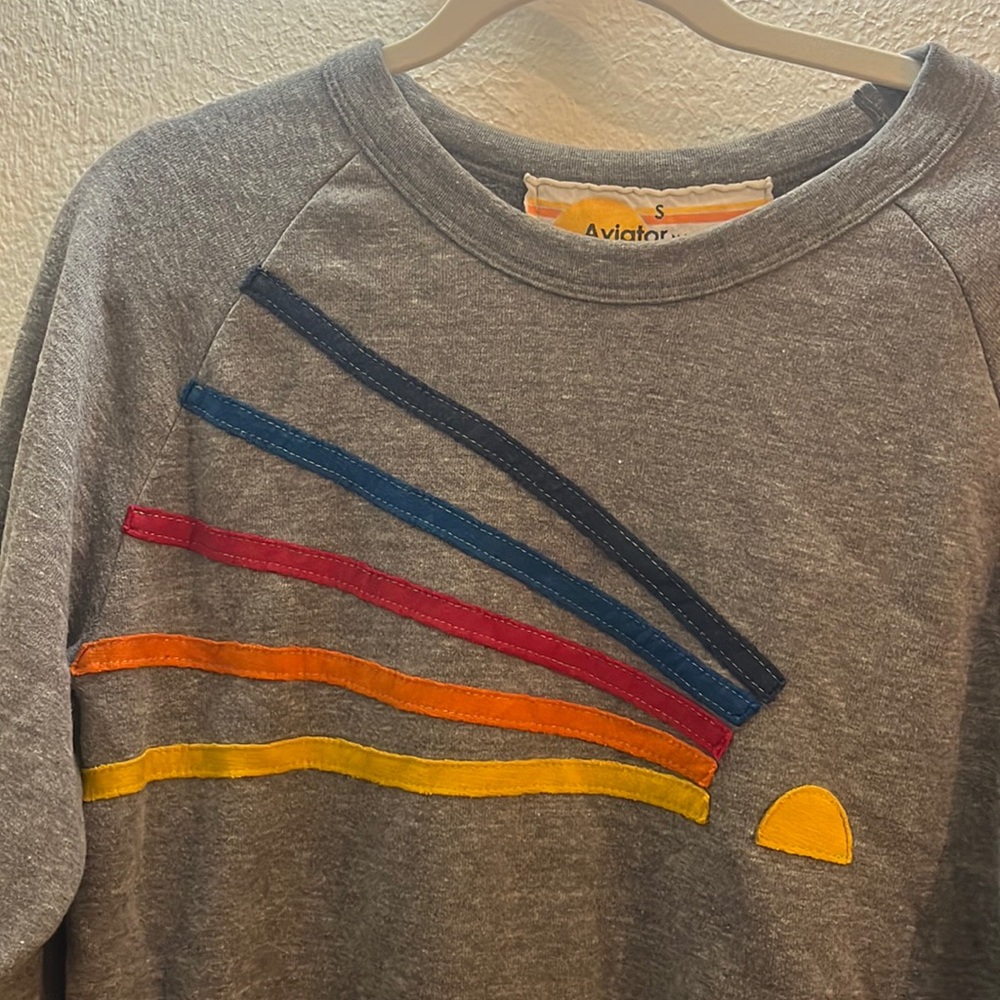 Aviator Nation Daydream Crewneck in Heather Grey